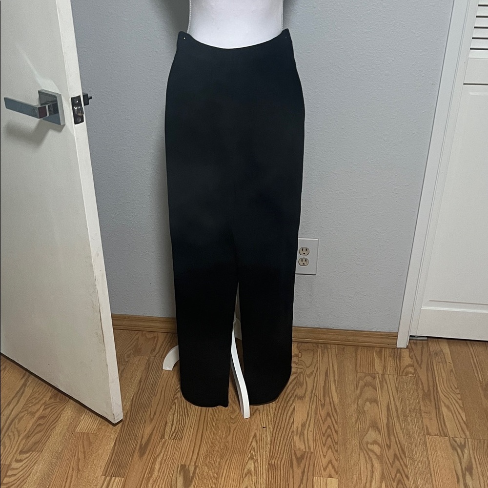 St. John Classic Black Santa Roma knit slacks